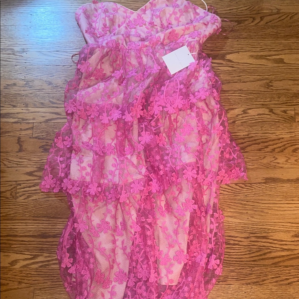 Endless Rose Pink Floral Lace Dress